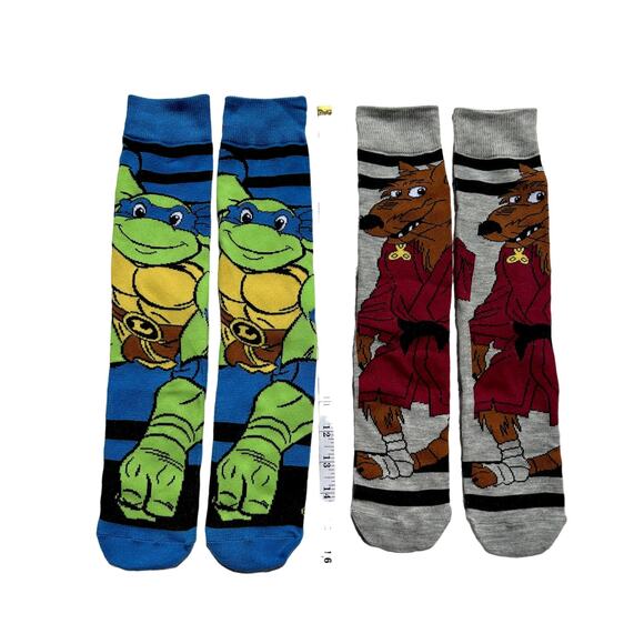 Character Socks - Ninja Turtles- Mens 8-12 - Picture 1 of 2